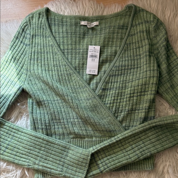 American Eagle Outfitters Sweaters - NWT American Eagle Olive Ribbed Knit Sweater M